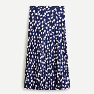J.Crew Pleated midi skirt in scattered peony NWT 6